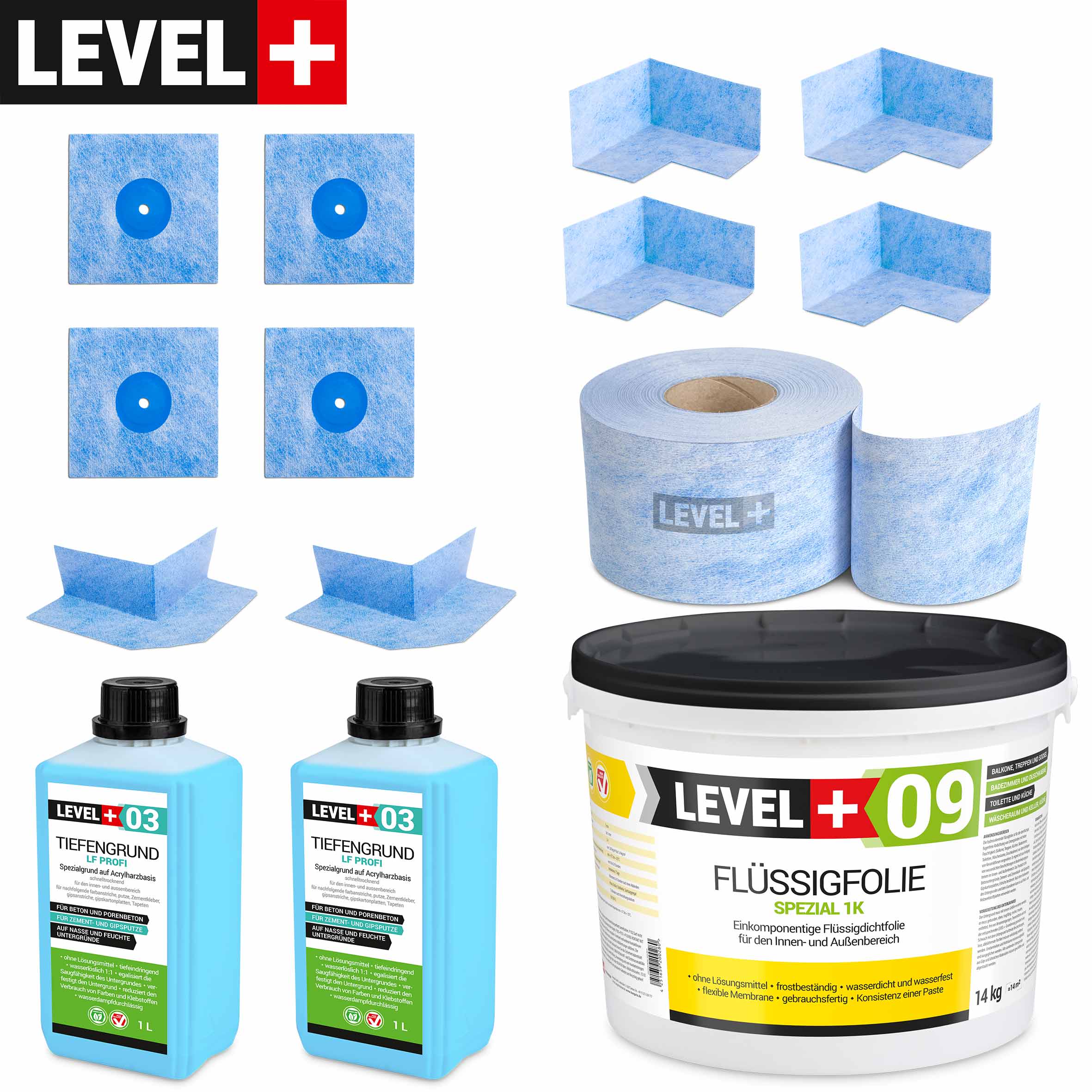 Dicht-Set Badabdichtung Balkonabdichtung Dusche Flussigfolie Spezial